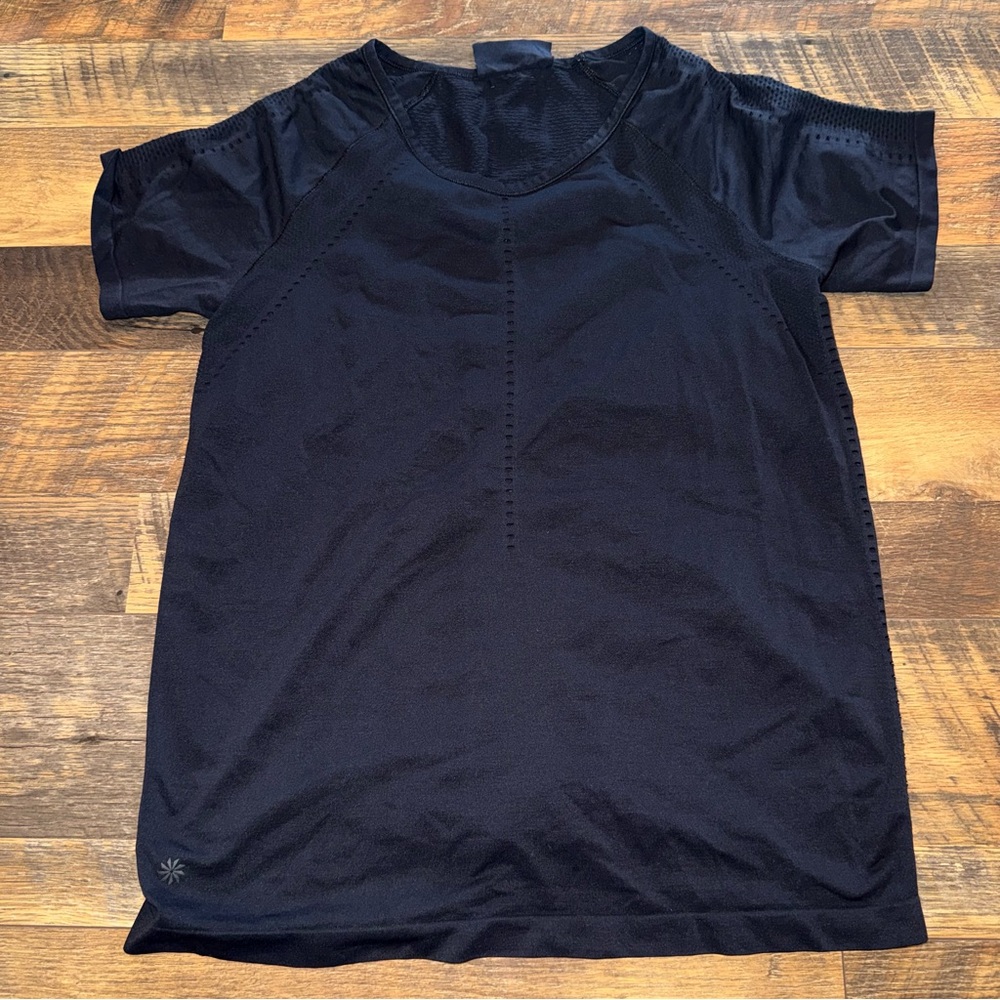 Athleta Black Short-Sleeve Performance Tee
